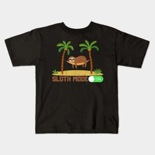 sloth mode on vintage 70s Kids T-Shirt